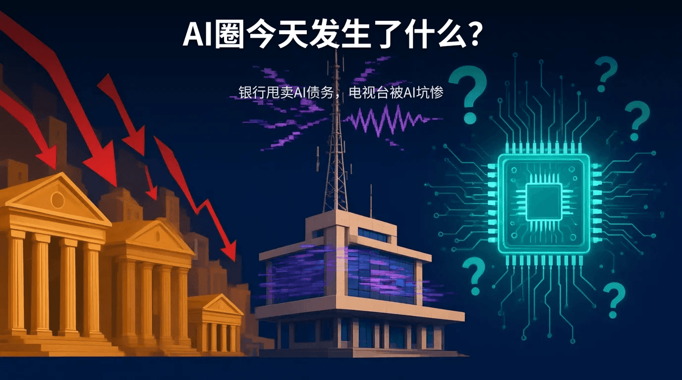 AI圈今天发生了什么？银行甩卖AI债务，电视台被AI坑惨